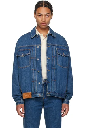 Bally Blouson bleu en denim à écusson à logo