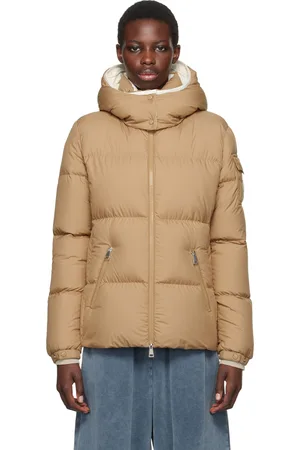 Moncler Blouson écourté Fourmines brun clair rembourré en duvet