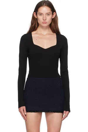 Givenchy Justaucorps noir à encolure en cœur