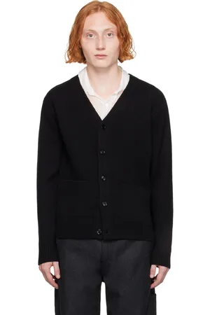 DRIES VAN NOTEN Cardigan noir à col en V