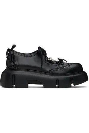 Simone Rocha Brogues de style ghillie noires à plateforme