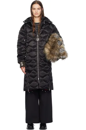 Chopova Lowena Manteau long matelassé Lovey noir