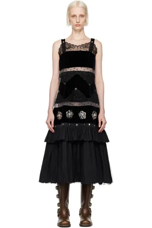 Chopova Lowena Robe midi étagée noire