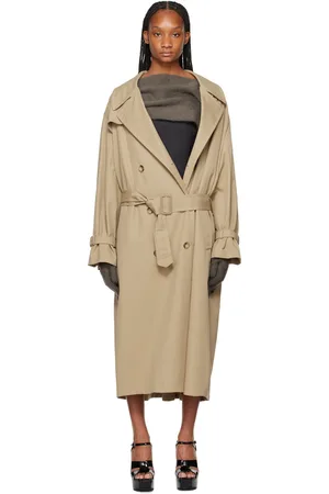 Moschino Trench beige à revers tailleur