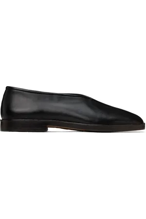 LEMAIRE Chaussures à enfiler noires à passepoil