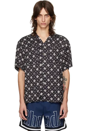 Rhude Chemise noir et blanc à motif graphique