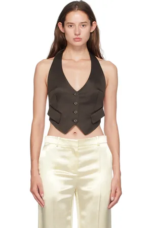 Tom Ford Gilet brun à dos ouvert