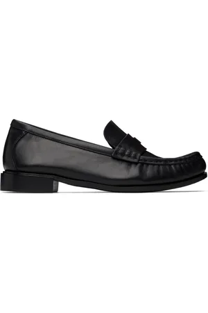 Max Mara Flâneurs noirs en cuir