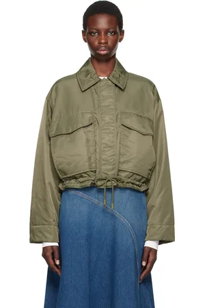 Max Mara Blouson aviateur réversible et hydrofuge vert