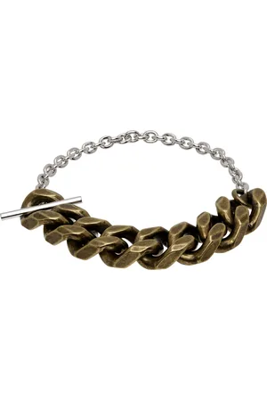 DRIES VAN NOTEN Bracelet-chainette à maillons gourmette doré et argenté