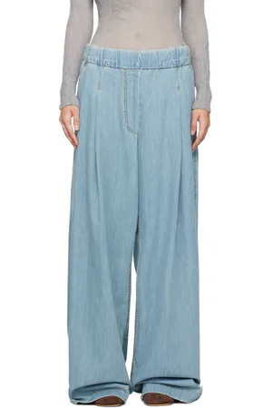 DRIES VAN NOTEN Jean ample bleu