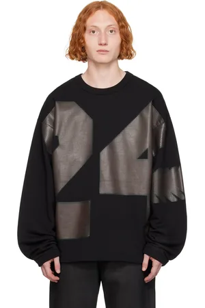 DRIES VAN NOTEN Pull molletonné surdimensionné noir