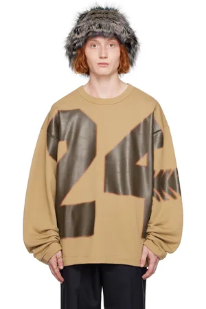 DRIES VAN NOTEN Pull molletonné surdimensionné brun