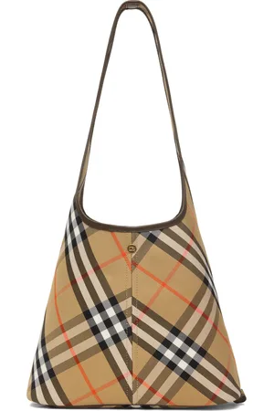 Burberry Petit sac à bandoulière beige à carreaux