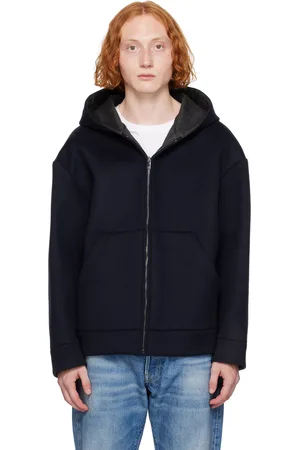 VALENTINO Manteau bleu marine en cachemire