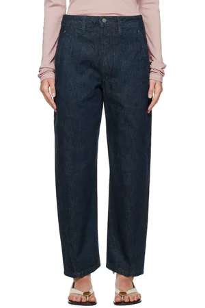 LEMAIRE Jean indigo à coutures extérieures torsadées
