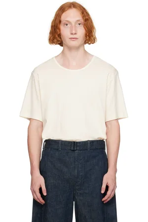 LEMAIRE T-shirt jaune à encolure arrondie