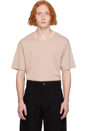 LEMAIRE T-shirt rose à encolure arrondie