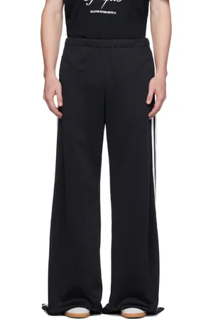 EgonLab Pantalon de survêtement noir à garnitures à rayures