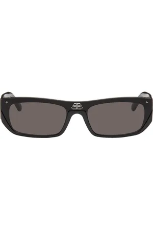 Balenciaga Lunettes de soleil de type visière rectangulaires noires