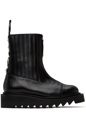 TOGA PULLA Bottes chelsea noires exclusives à SSENSE