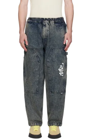 A Bathing Ape Jean bleu à logos brodés