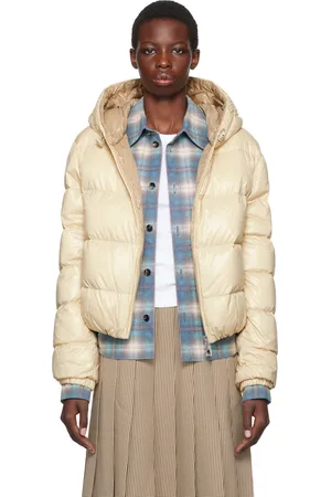 Moncler Blouson Bayard beige rembourré en duvet