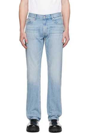 Helmut Lang Jean droit bleu à taille basse