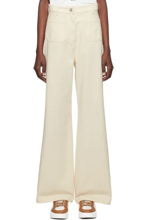 Max Mara Jean ample blanc cassé