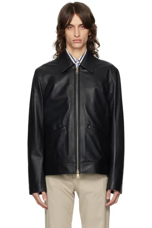 Paul Smith Blouson ajusté noir en cuir