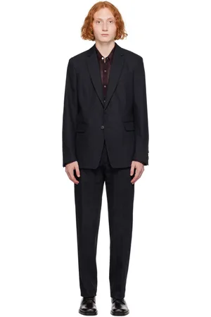 DRIES VAN NOTEN Complet noir en coton et lin