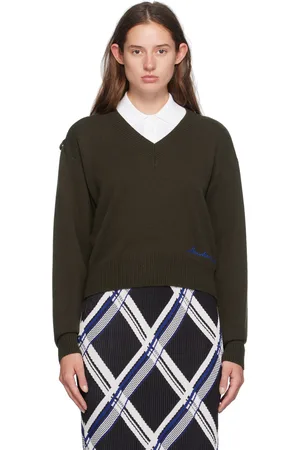 Burberry Pull vert à col en V