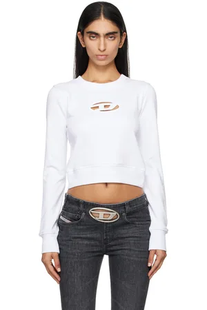 Diesel Pull molletonné F-Slimmy blanc à logo