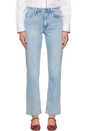 RAG&BONE Jean droit Harlow bleu