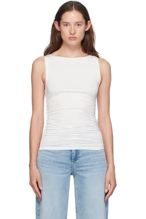 RAG&BONE Débardeur Luca blanc à effet bouillonné