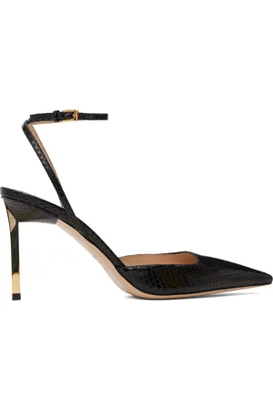 Tom Ford Chaussures à talon aiguille gaufrées façon serpent noires à bride arrière