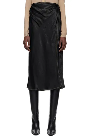 Acne Studios Jupe midi portefeuille noire