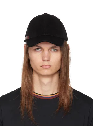 Paul Smith Casquette noire à garniture à rayures verticales emblématiques