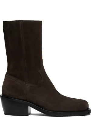DRIES VAN NOTEN Bottes brunes en suède