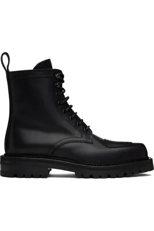 DRIES VAN NOTEN Bottes noires à laçage
