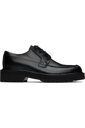 DRIES VAN NOTEN Derbys noirs en cuir