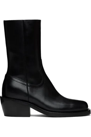 DRIES VAN NOTEN Bottes noires en cuir