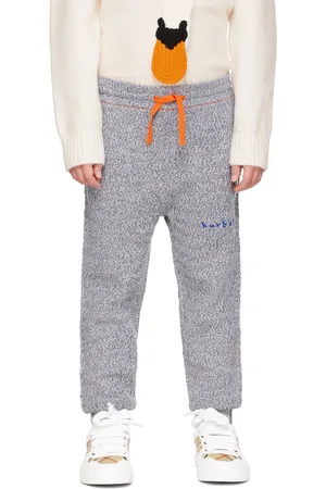 Burberry Enfant | Pantalon de survêtement gris en laine et coton
