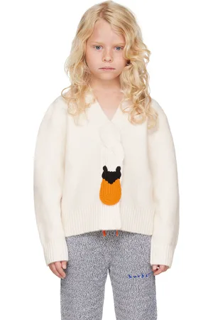 Burberry Enfant | Cardigan blanc à appliqué de cygne