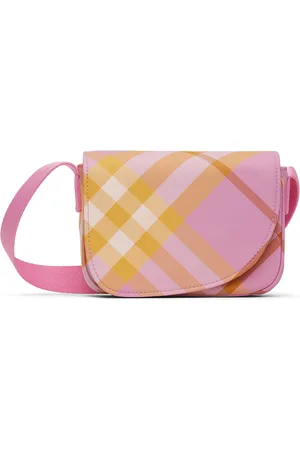 Burberry Enfant | Sac messager rose à carreaux