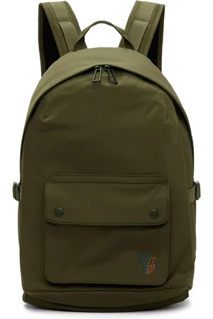Paul Smith Sac à dos kaki à logo de zèbre