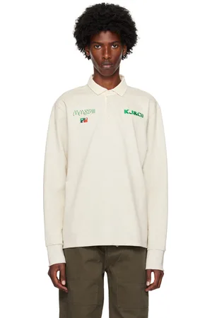 Kijun Polo de rugby gris à broderies