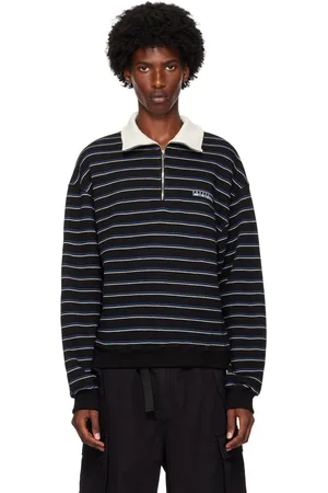 Kijun Pull noir à demi-glissière et à logos brodés