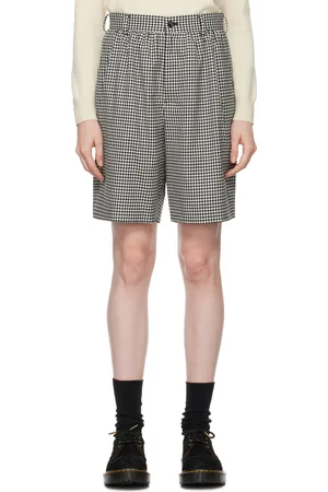 Comme des Garçons Short noir et blanc à motif guinguan