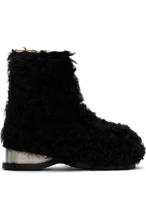 EgonLab Bottes Stun noires en peau retournée